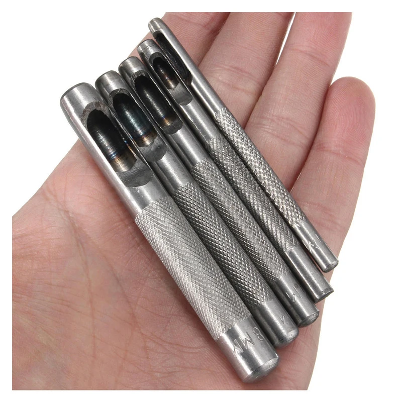 

5 Size Pick Leather Punch Leathercraft Hole Leather Tools Craft Set Hollow Puncher Belt Punch for Clothing Canvas 3.0mm-7mm