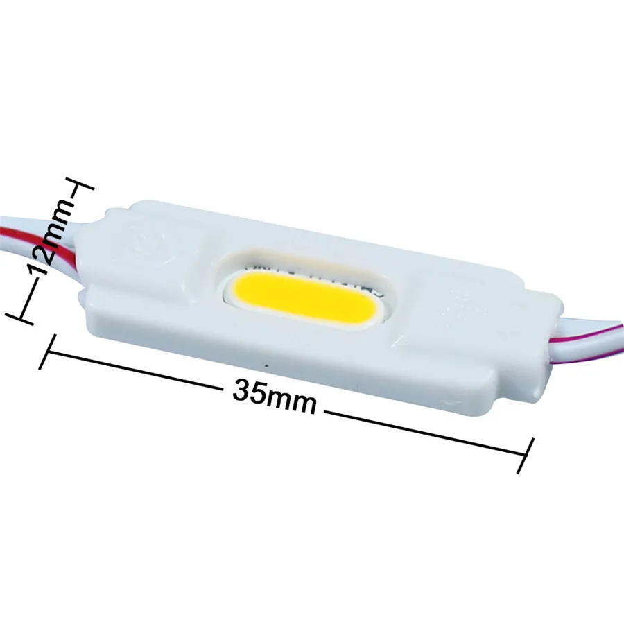 50 шт./лот 1 Вт COB Светодиодный модуль водонепроницаемый IP65 Светодиодные модули DC12V