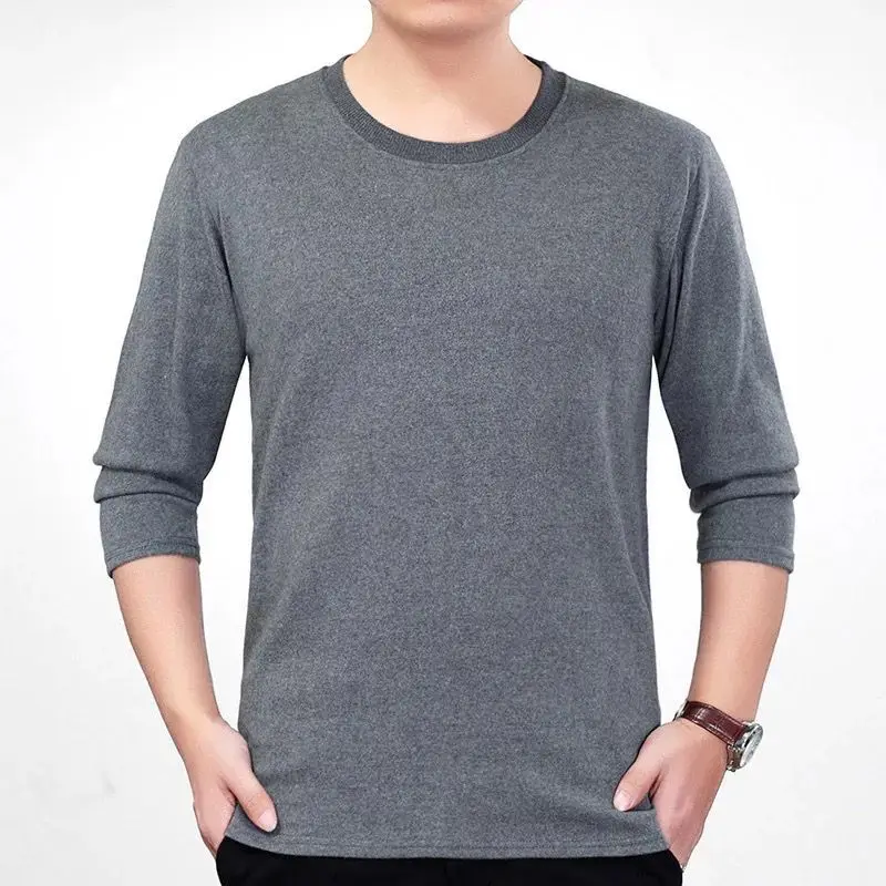Мужская футболка с длинным рукавом Повседневная тонкая из 100% хлопка 2019|men t-shirt|long
