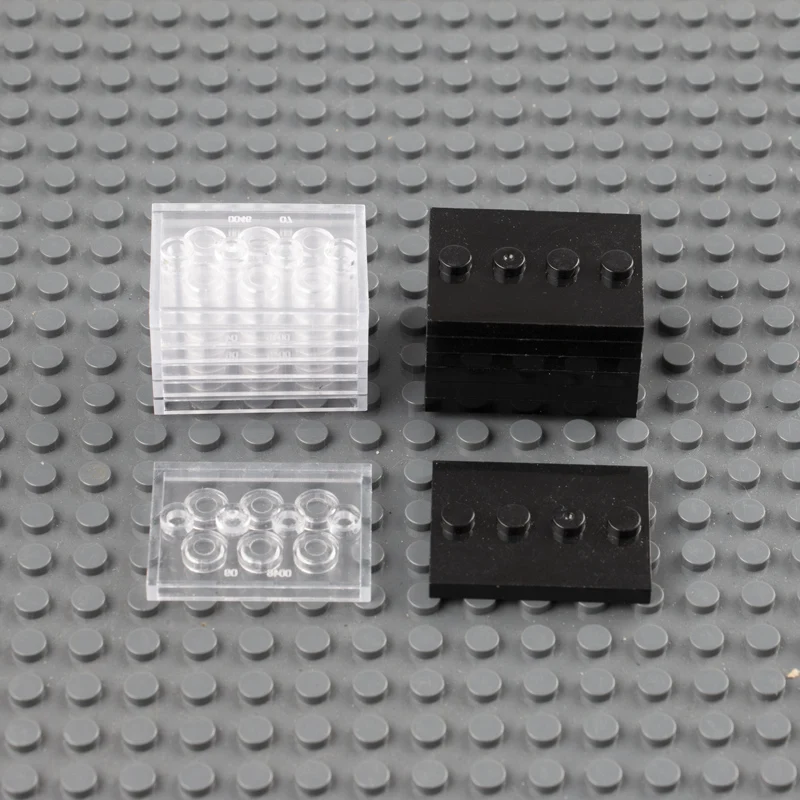 Пластина для строительных блоков город черная 3X4 с 4 рукоятками прозрачная 88646