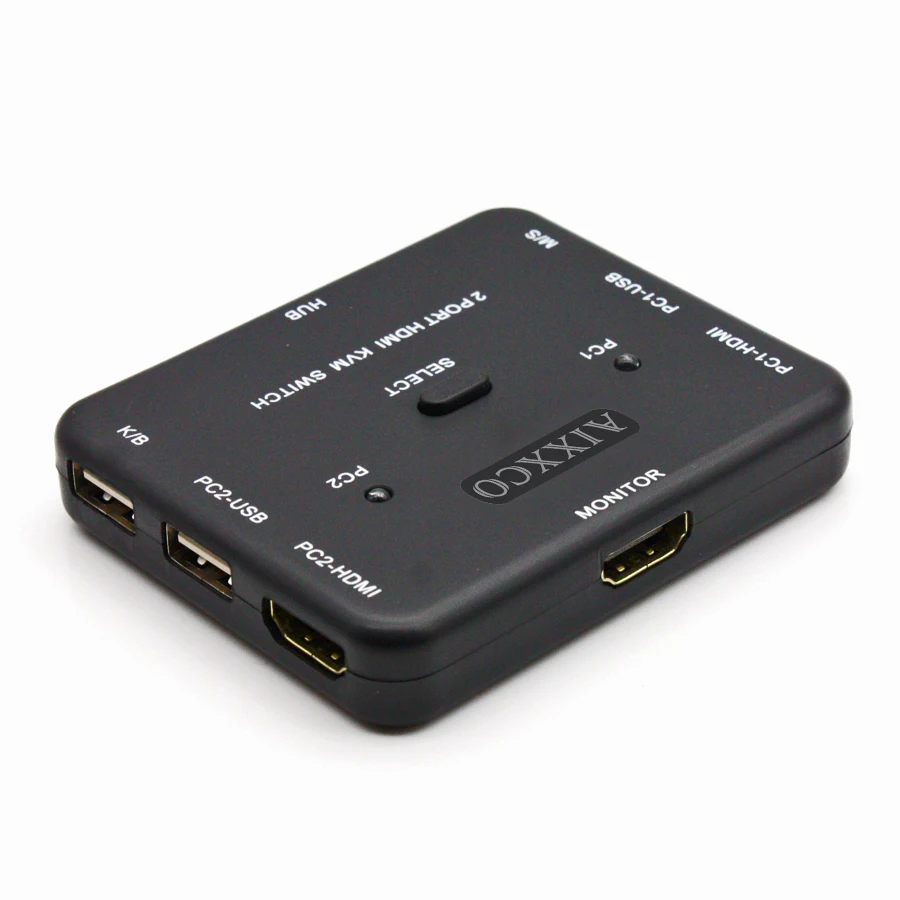 Квм переключатель AIXXCO HDMI 1 4 В 2 порта с общим доступом на ПК устройства для