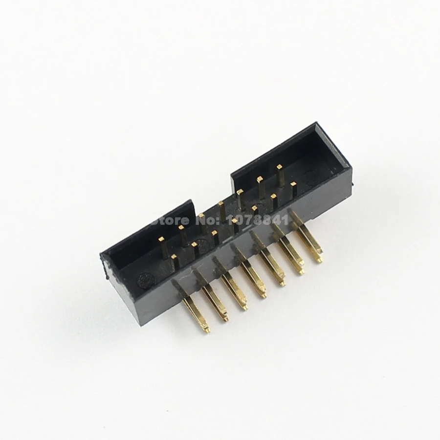 100 шт. 2 мм 2x7Pin 14 контактный правый угол &quotпапа&quot в кожух IDC разъем заголовки