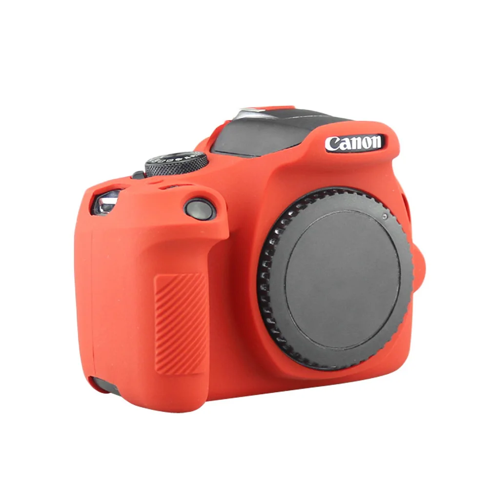 Силиконовый кожаный брони чехол для DSLR камеры защитный видеокамеры Canon T6 1300D 1500D