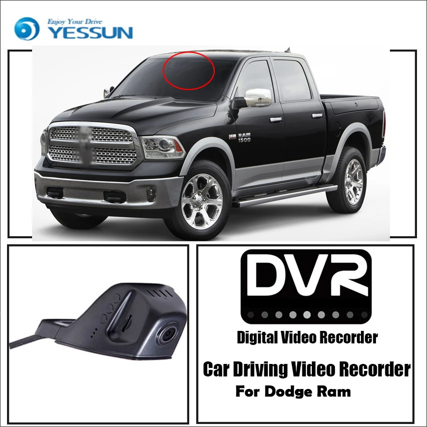 

YESSUN для Dodge Ram автомобильный Wifi DVR мини камера для вождения видео регистратор Novatek 96658 регистратор видеорегистратор ночное видение