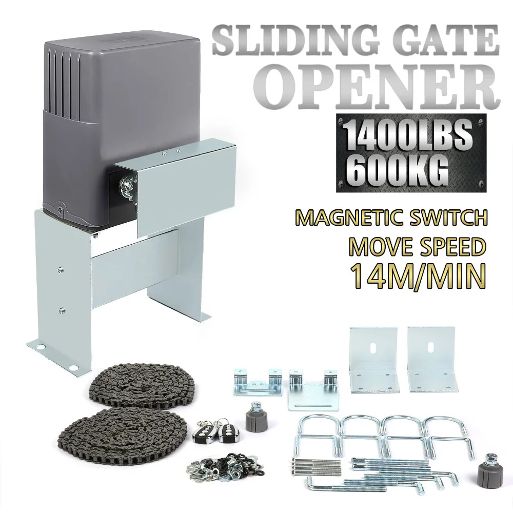 

AC600 Automatic Sliding Door Opener Capacity up to 1400LBS Sliding Gate Motor