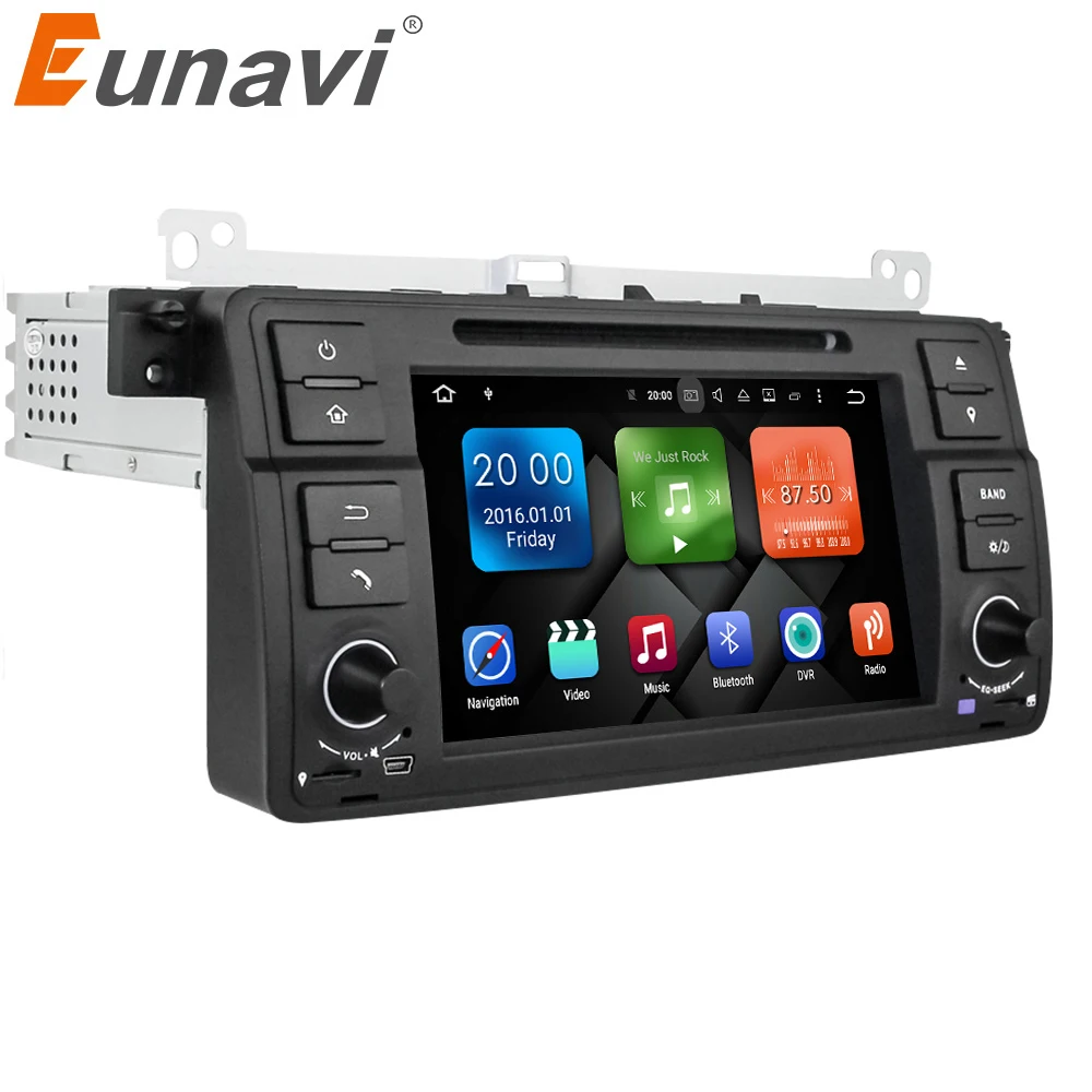Eunavi Octa Core 1 Din 7 ''Android 8 0 автомобиль DVD автомобильный радиоприемник