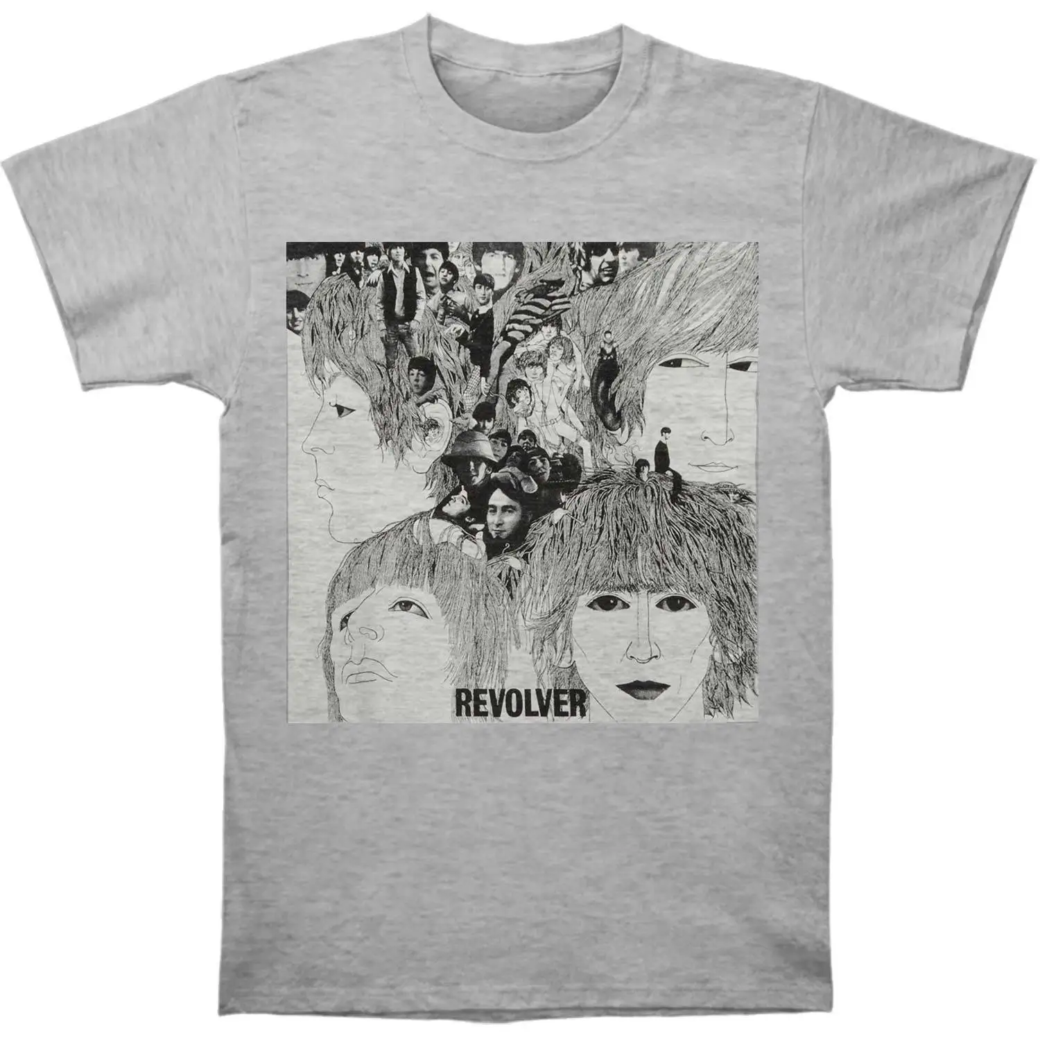 Мужская футболка Revolver Grey100% хлопок, повседневная мужская футболка с коротким рукавом и круглым вырезом, трикотажная удобная ткань