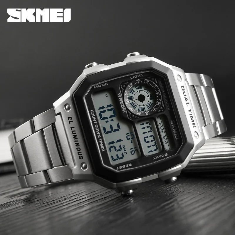 SKMei Топ Роскошные модные часы в спортивном стиле деловом мужские