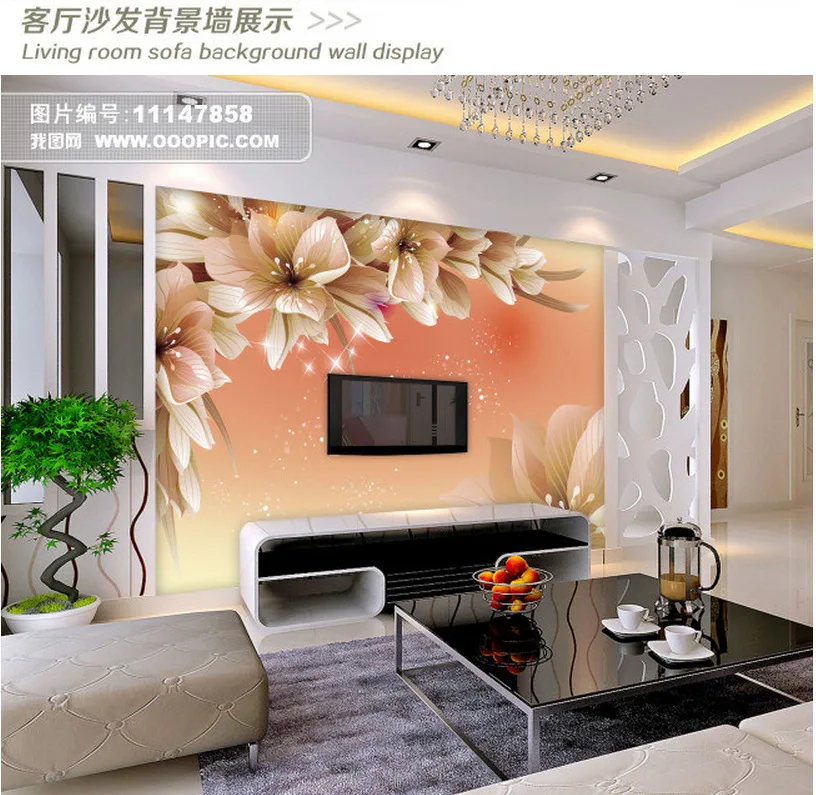 Fashion Flowers Floral 3D Wallpaper Papel De Parede Glitter for Brick Walls 3d Flooring Marble Vinyl Vintage Decor | Обустройство