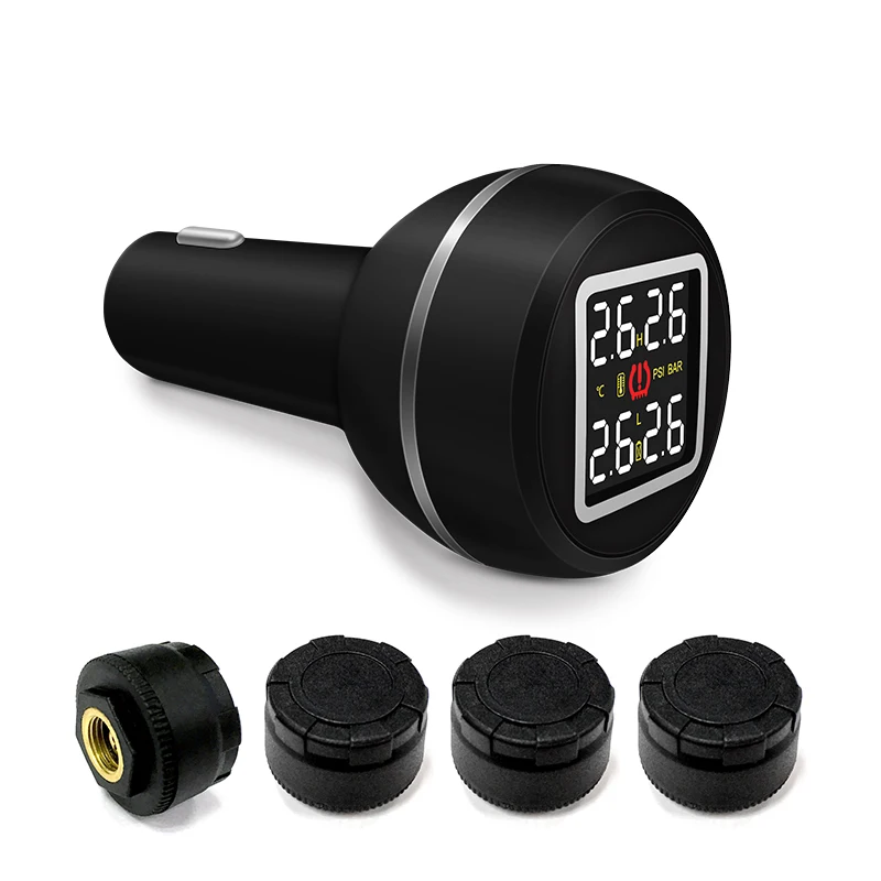 D580C-TL автомобильная система контроля давления в шинах TPMS с USB-портом для зарядки и