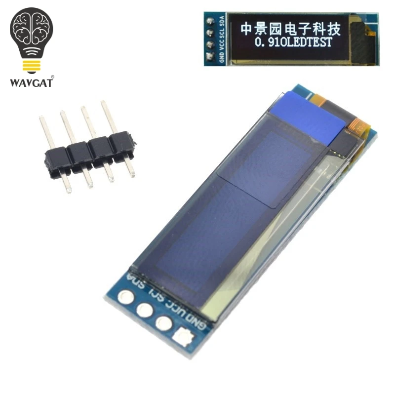Светодиодный модуль WAVGAT 0 91 дюйма Белый светодиодный 91X32 O с ЖК дисплеем