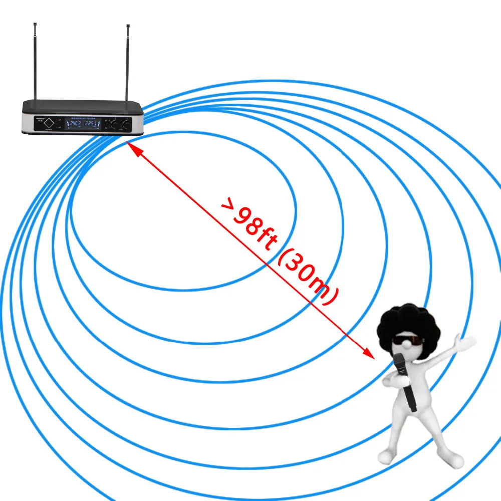 FREEBOSS KV 26 2 полосный VHF динамический ручной передатчик канала конференции Dj