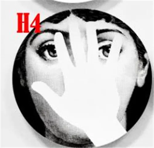 4 Новые керамические тарелки Fornasetti для украшения дома, фарфоровые настенные художественные тарелки, 8 дюймов - Цвет: 4