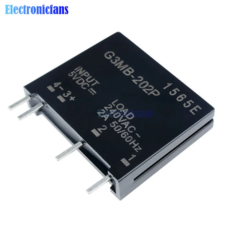 

10PCS Relay Module G3MB-202P G3MB 202P DC-AC PCB SSR In 5V DC Out 240V AC 2A Solid State Relay Module For Arduino