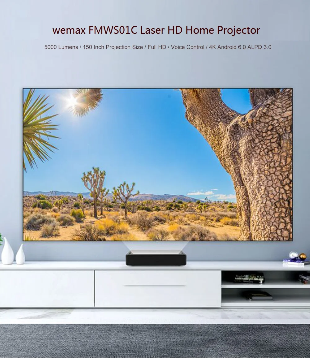 Xiaomi Mijia Wemax один лазерный проектор ТВ английский интерфейс 5000 люмен 150 дюйма Full HD 4K Поддержка Bluetooth DOLBY DTS 3D