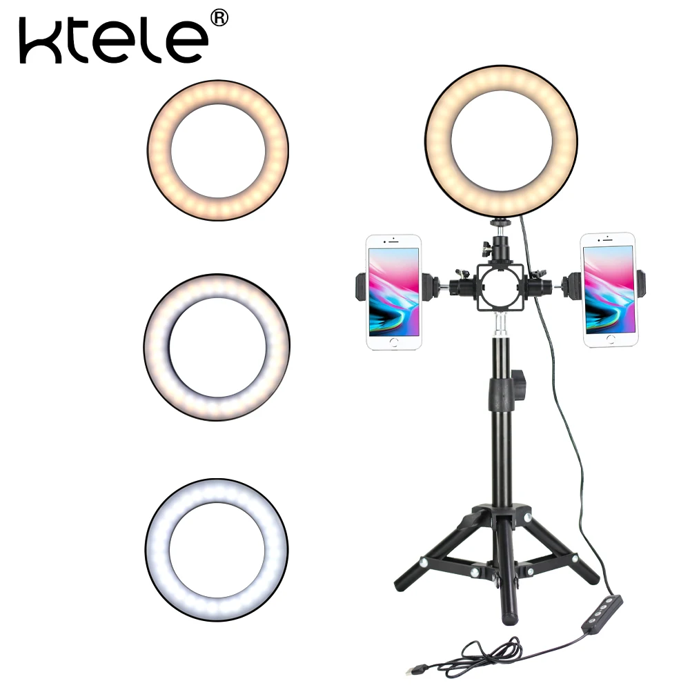 KTELE 6 &quotСелфи кольцо свет с штатив подставка для YouTube видео и макияж держателем