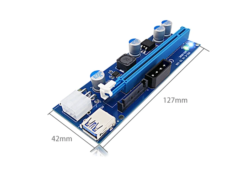 PCI-E удлинительная карта ETH Mining BTC графический адаптер 6PIN USB Miner Rig Удлинительный