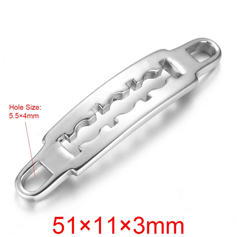 Stainless Steel Connectors Mirror Finish Cutout Curved 1/1 Loop DIY Bracelet Making Findings Jewelry Connect Parts Supplies | Украшения и