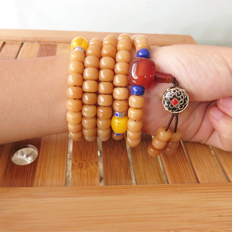 Мужские и женские браслеты с бусинами Будды 6 лет выветривания натуральный