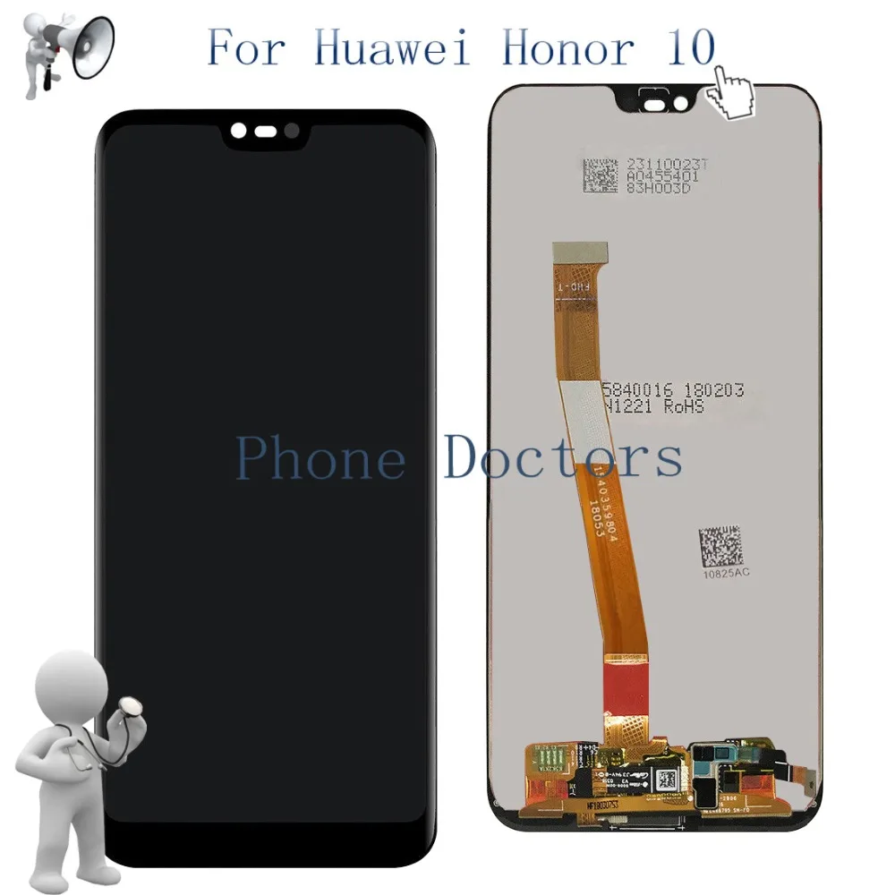 5 8 ''черный Чехлы для Huawei Honor 10 ЖК дисплей + сенсорный экран дигитайзер в сборе