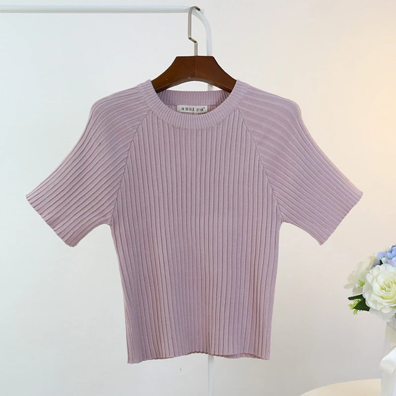 Autumn O Neck Tops Female Pullovers 2018 New Casual Knitted Fashion Summer Sweater Women Jumper Drop Ship Solid Sweet Shirts | Женская