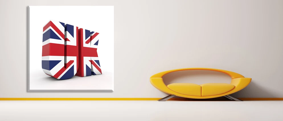 Новинка 2015 цветной парусиновый постер с флагом Великобритании Картина на холсте