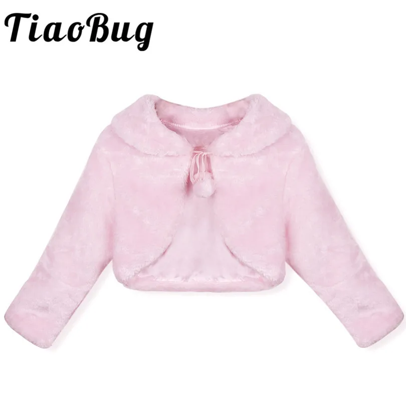 Розовый девушка Искусственный мех с длинным рукавом свадебное Обёрточная бумага