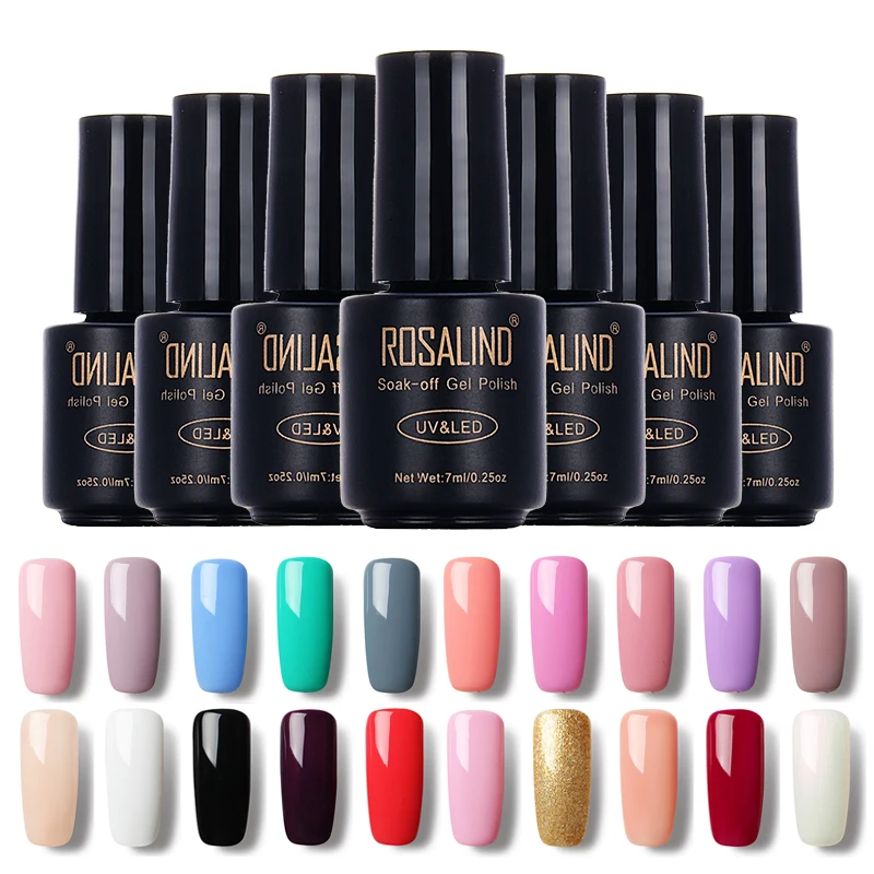 Фото Гель лак для ногтей Rosalind 7 мл 29 цветов 4%|nail polish|nail polish nailnail nail art - купить