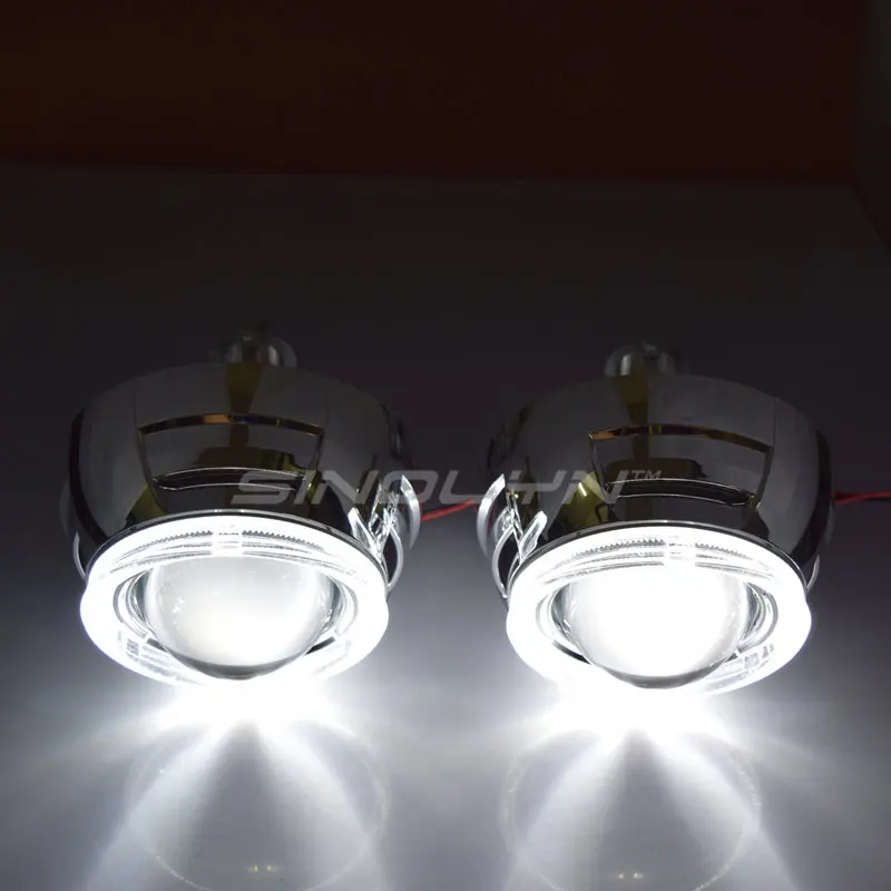 

Sinolyn 3,0 дюймовые Биксеноновые линзы для фар H7 H4 ангельские глазки поворотный сигнал H1 HID проектор для тюнинга автомобиля