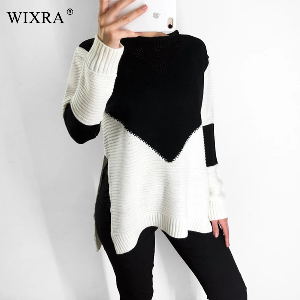 Wixra Pullovers Sweater O-Neck Casual Loose Pretty Sweaters Knitting Spring Autumn Winter For Women Women's Clothing | Женская