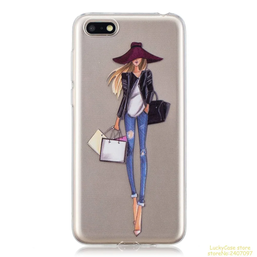 For Huawei Y5 2018 phone case conque etui caso capa Lovely Stylish Printing Soft Silicone TPU cover fundas | Мобильные телефоны и