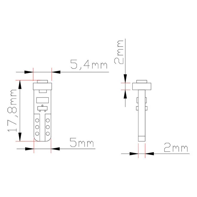 4Pcs Car Interior T5 Led 1 Smd DC 12V 24V Bulbs Light Ceramic Dashboard Gauge Instrument Auto Side Wedge Lamp | Автомобили и
