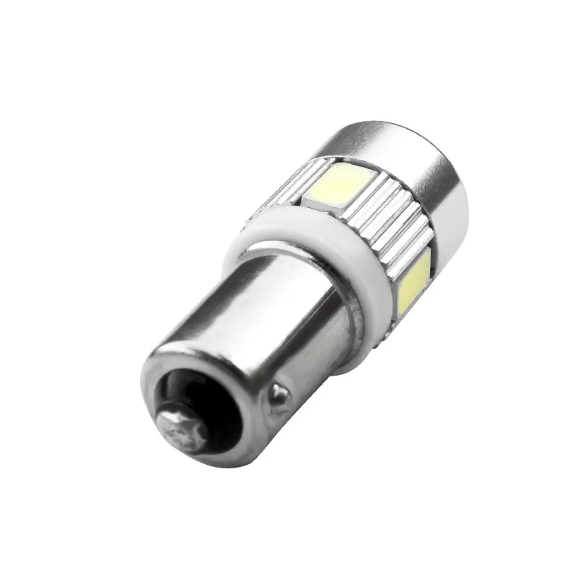 100 шт. BA9S T4W 6SMD 5730 Светодиодная лампа для салона автомобиля T11 6 SMD 5630 автомобильная