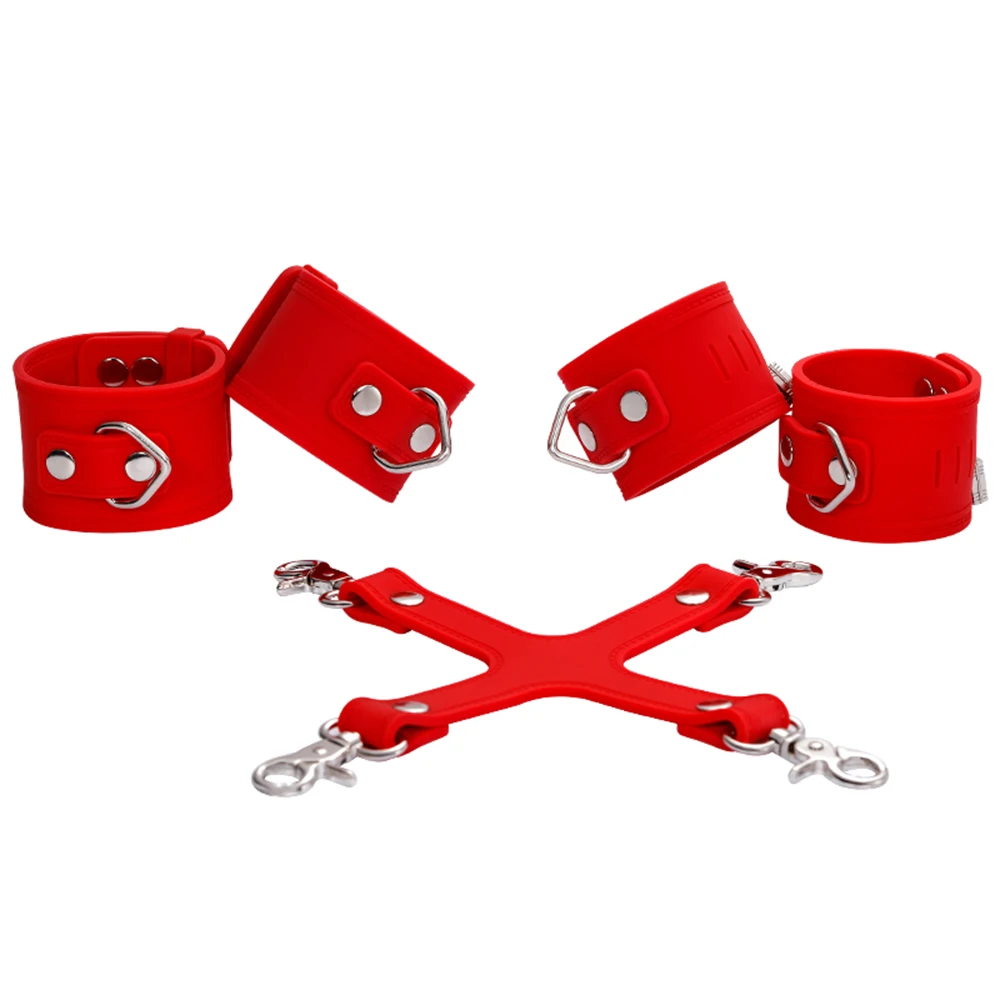 Силиконовый крест 4 цвета наручники соединительные крестики БДСМ бондаж секс