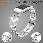 Ремешок для часов для Fitbit Charge 2 сменный Браслет Металлический Браслет Регулируемый для Fitbit charge 2 полосы с Стразы