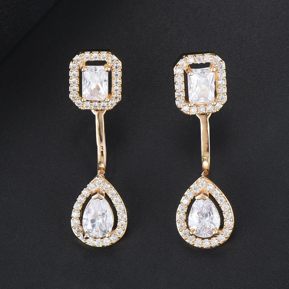 Женские квадратные серьги SISCATHY модные дизайнерские гвоздики с кристаллами в