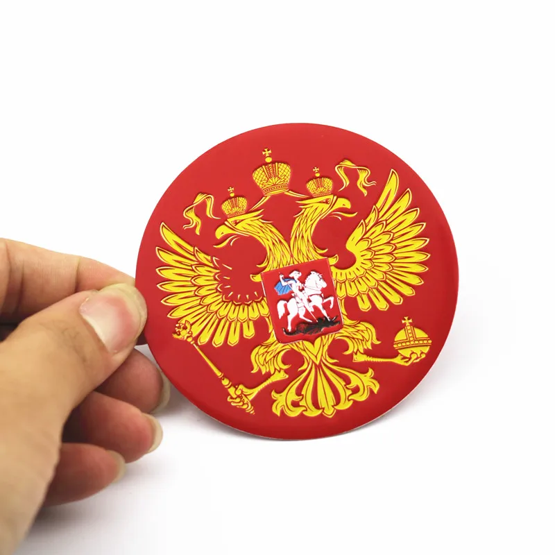 3D герб России Металлическая Автомобильная наклейка наклейки Российской
