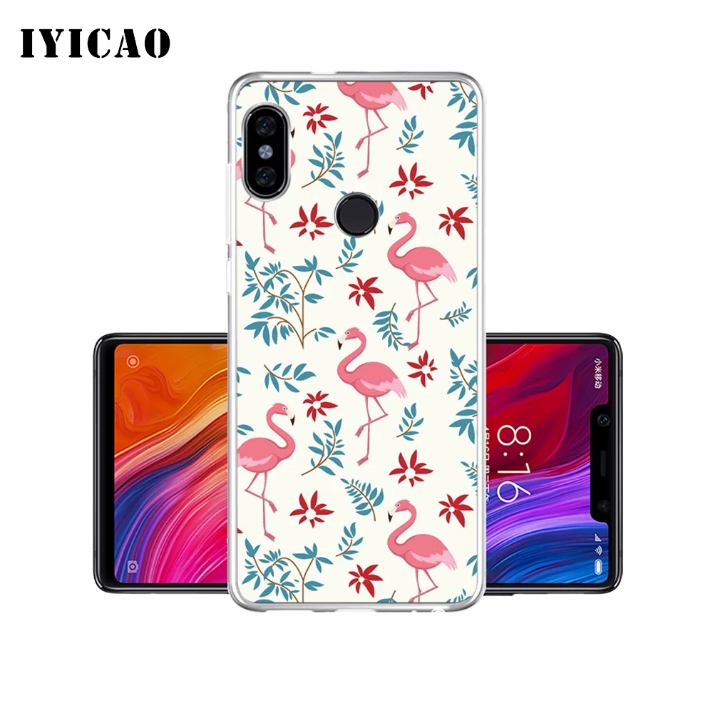 Мягкий силиконовый чехол для телефона IYICAO с милым мультяшным фламинго Xiaomi Mi 9 8 SE 6