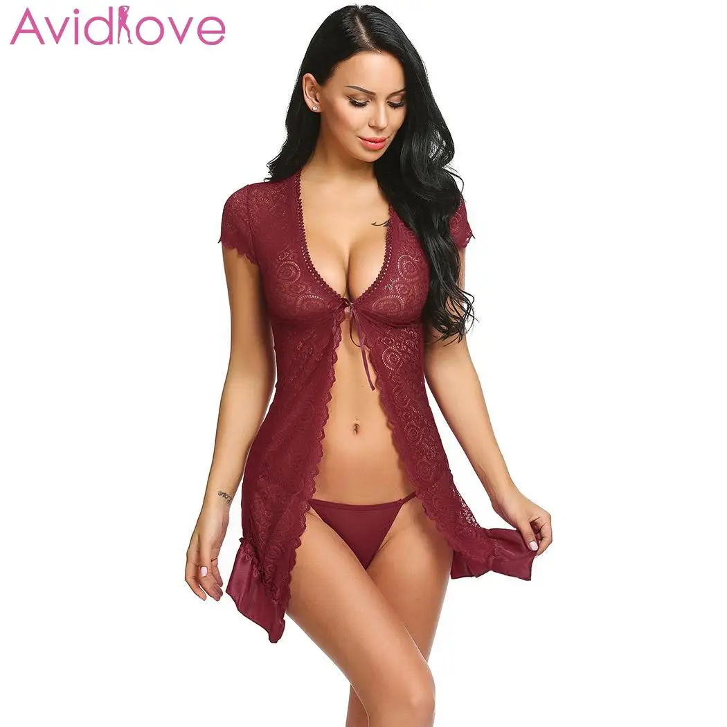 Avidlove женское сексуальное нижнее белье кружевные пижамы лоскутные сетчатые