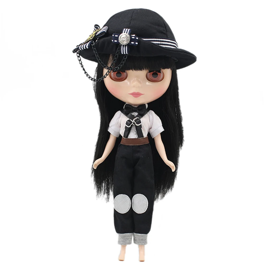 Одежда для 1/6 бледный ледяной куклы в стиле панк включая шляпу и одежду высокое