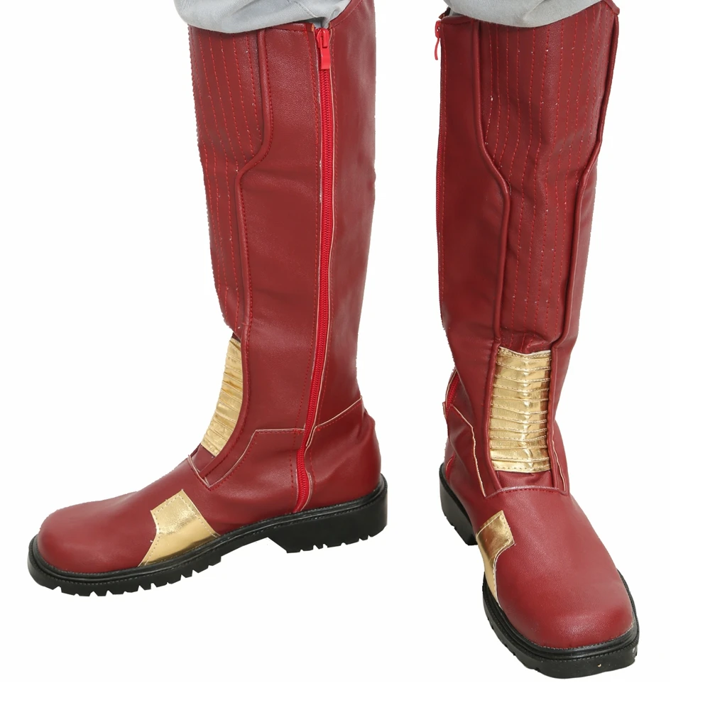 XCOSER The Flash Shoes Comics супергерой крутые кожаные ботинки реквизит для косплея 2018