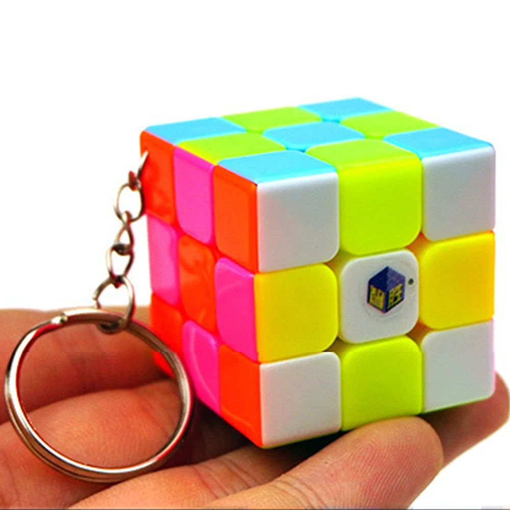 3 слоя магический куб с брелком 3*3*3 Yuxin 3x3x3 Высокое качество Мини Cubo Megico 3,5 см Брелок головоломка детская игрушка