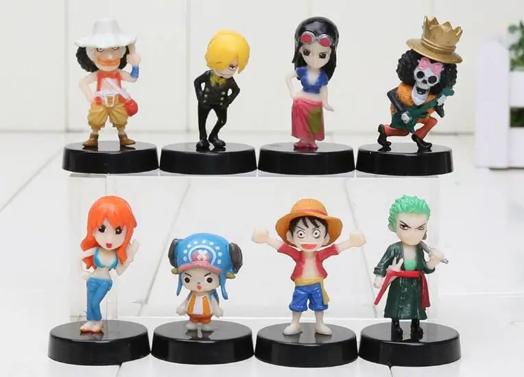 Экшн-фигурки из ПВХ 8 шт./компл. один предмет два года спустя Брук усоп Зоро нами