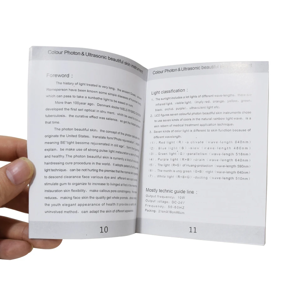 Ультразвуковой массажер для лица 3 МГц 7 светодиодов омоложение кожи ионтофорез