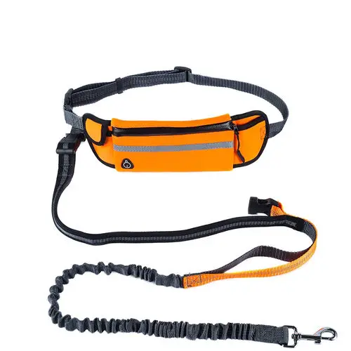Orange Поводок для собак для маленьких и средних собак, кошек, домашних животных с поясной сумкой, нейлоновый поводок для прогулок, шоу, поводок для щенка, котенка - Цвет: Orange
