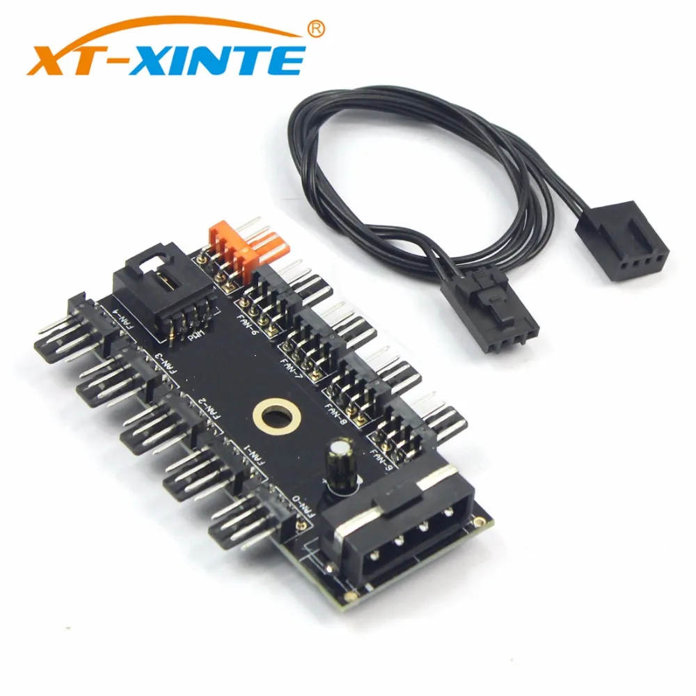 ПК 1 до 10 4Pin / SATA кулер вентилятор концентратор охлаждения сплиттер кабель ШИМ 12 В