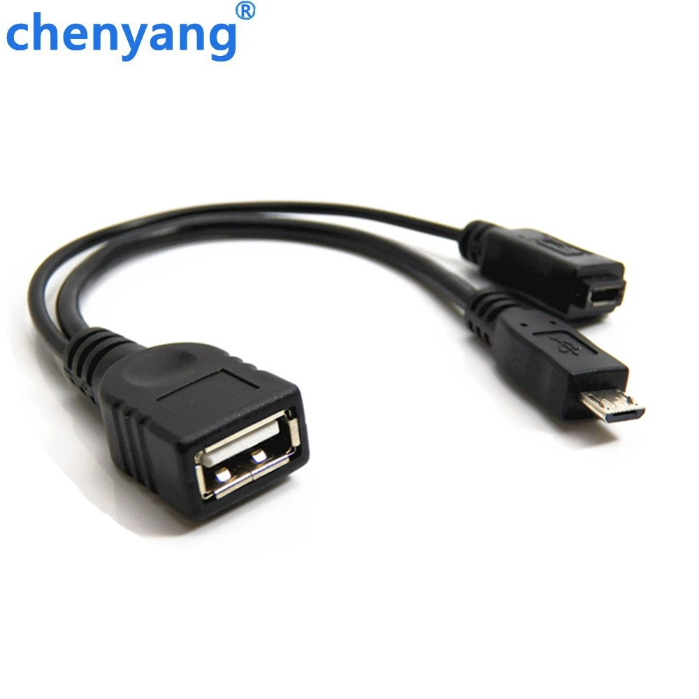 1 в 2 OTG Micro USB Host Power Y Splitter адаптер для Mirco 5 Pin Мужской Женский кабель черный|Кабели