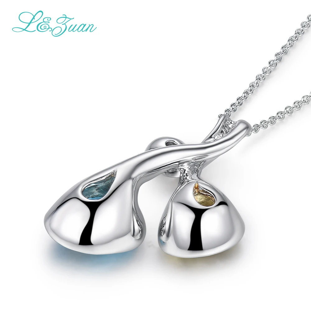 Женский кулон из серебра 925 пробы с топазом карата|pendants for women|necklace stone pendantpendant necklace