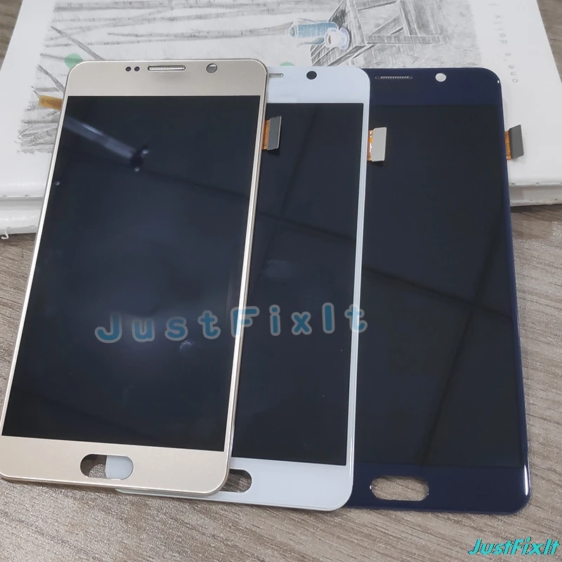 100% тест для samsung Galaxy Note 5 N920 N920F ЖК дисплей с кодирующий преобразователь сенсорного
