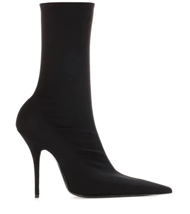 Новое поступление 2018 черные красные ботильоны с острым носком тонкий каблук